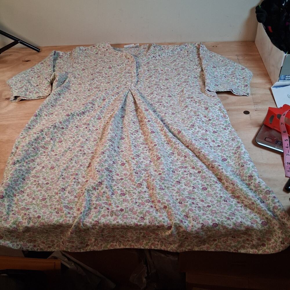 Vermont Country Store Floral XL Nightgown Nightshirt Cotton Cottagecore Granny